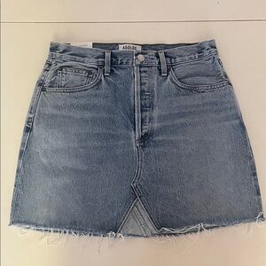 NWT Agolde 27 Sky Blue Denim Mini Skirt